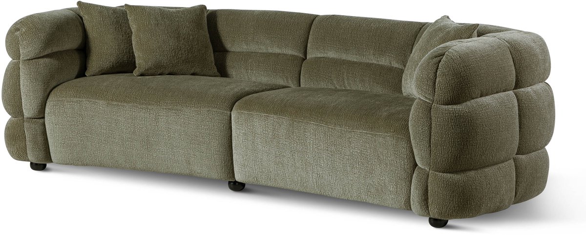 MASSIVMOEBEL24.DE 3-zitsbank SOFAS groen 260 x 76 x 100 cm