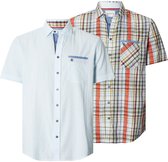 Babista herren Overhemden, Set Van 2 - 39/40 - lichtblauw - Plus Size