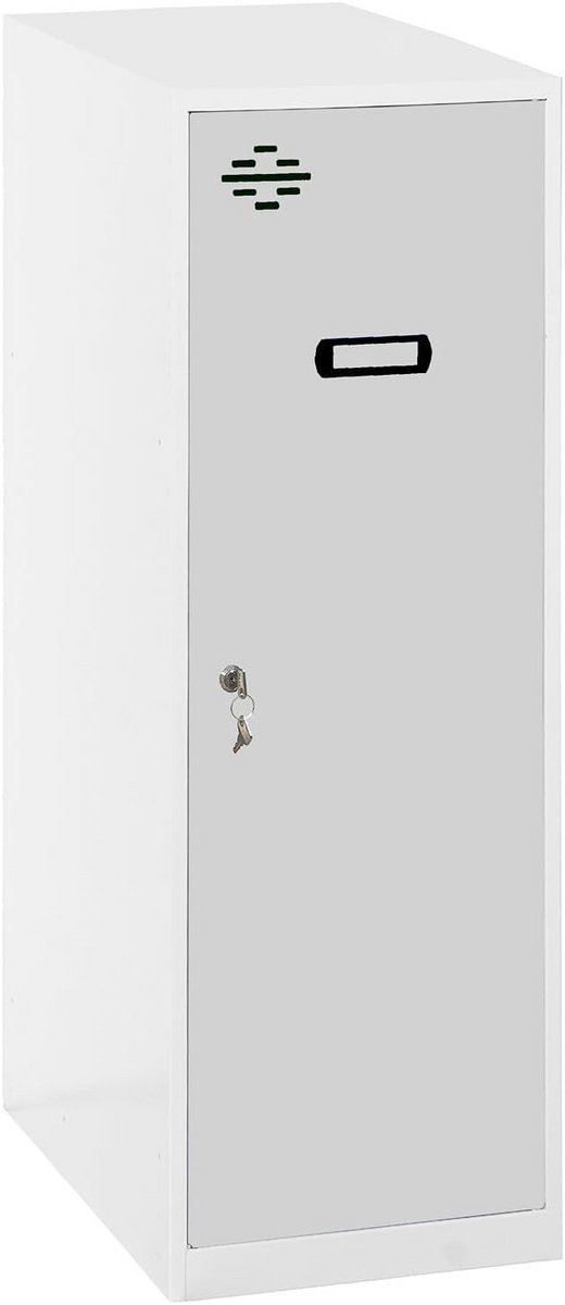 Metalen Kluisje Met Slot Wit/Grijs - Geschikt Voor Kleedkamer, School en Kantoor