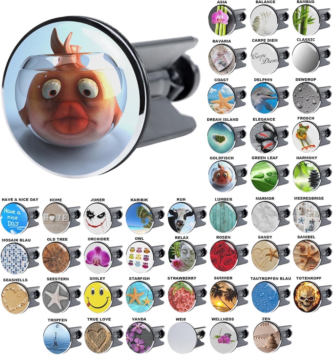 Wastafel Stop Universeel Goudvis Design - Waterdicht & Verstelbaar