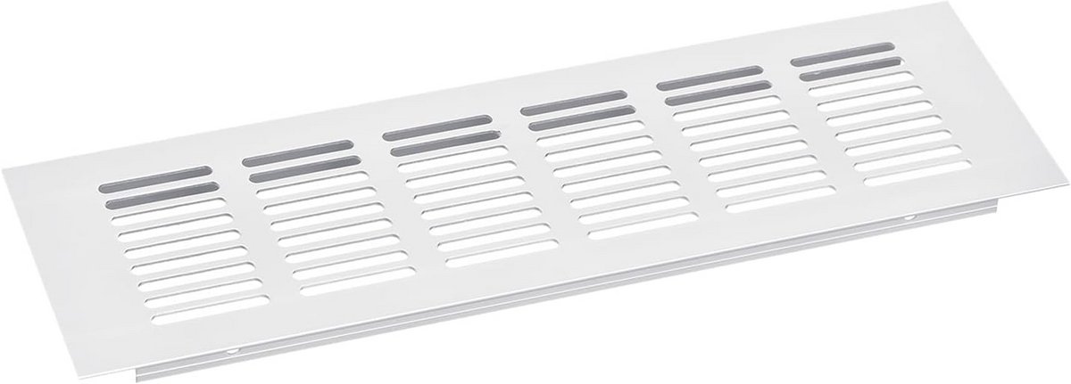 Ventilatierooster Rechthoekig Aluminium - 250x80mm - Zilver - Luchtmondbedekking voor Kast en Ventilatie