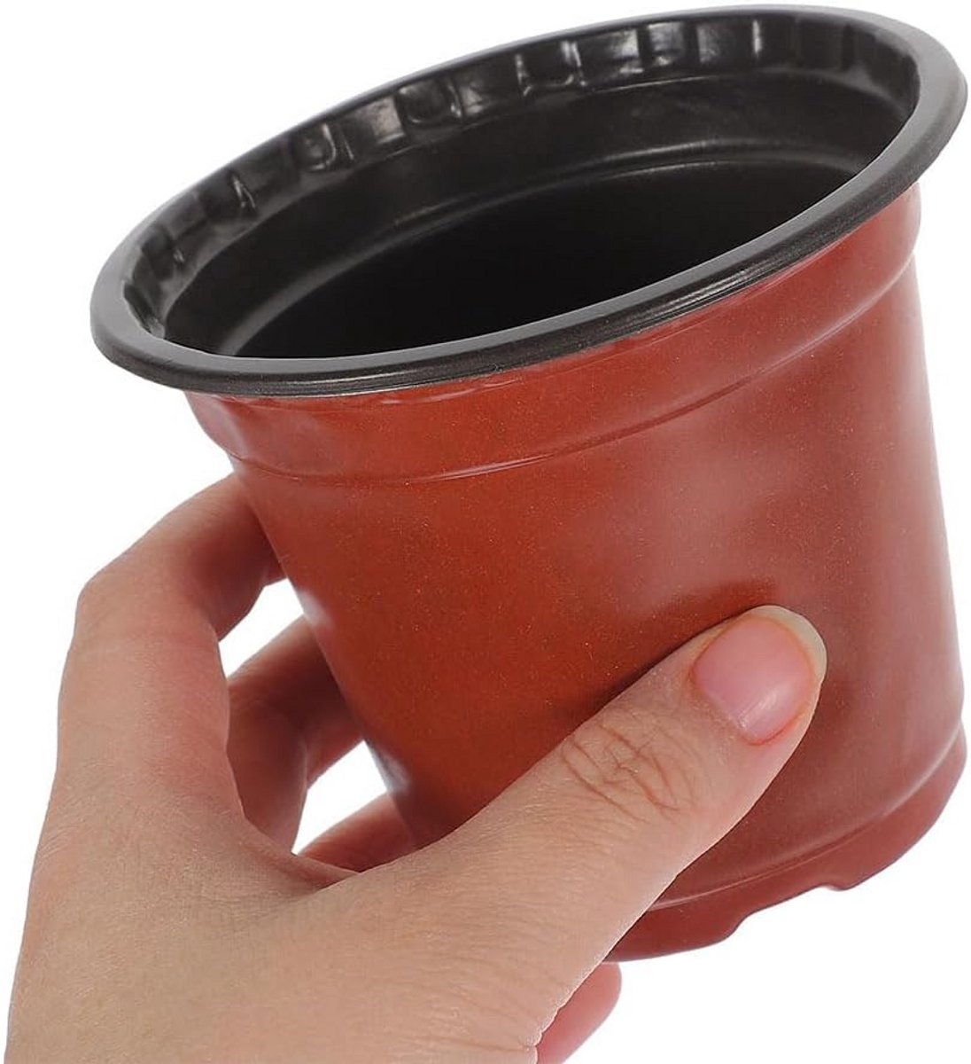 150x Kweekpotten voor Planten - Herbruikbare Potten met Drainage - Bruin