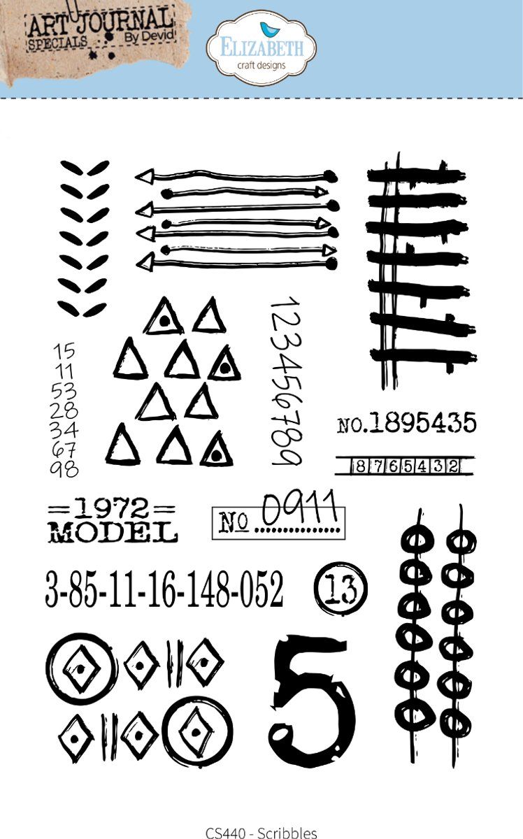 ECD Clear stamps A5 - Scribbles
