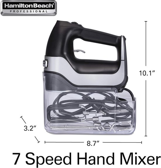 Handmixer Krachtig met 6 Snelheden en Turboknop Zwart — afbeelding 5