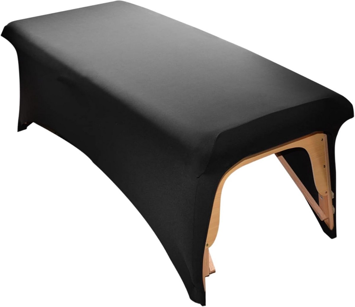 Stretchbare & Antislip Massage Bedhoes Zwart - Geschikt voor Lash Artists en Spa's