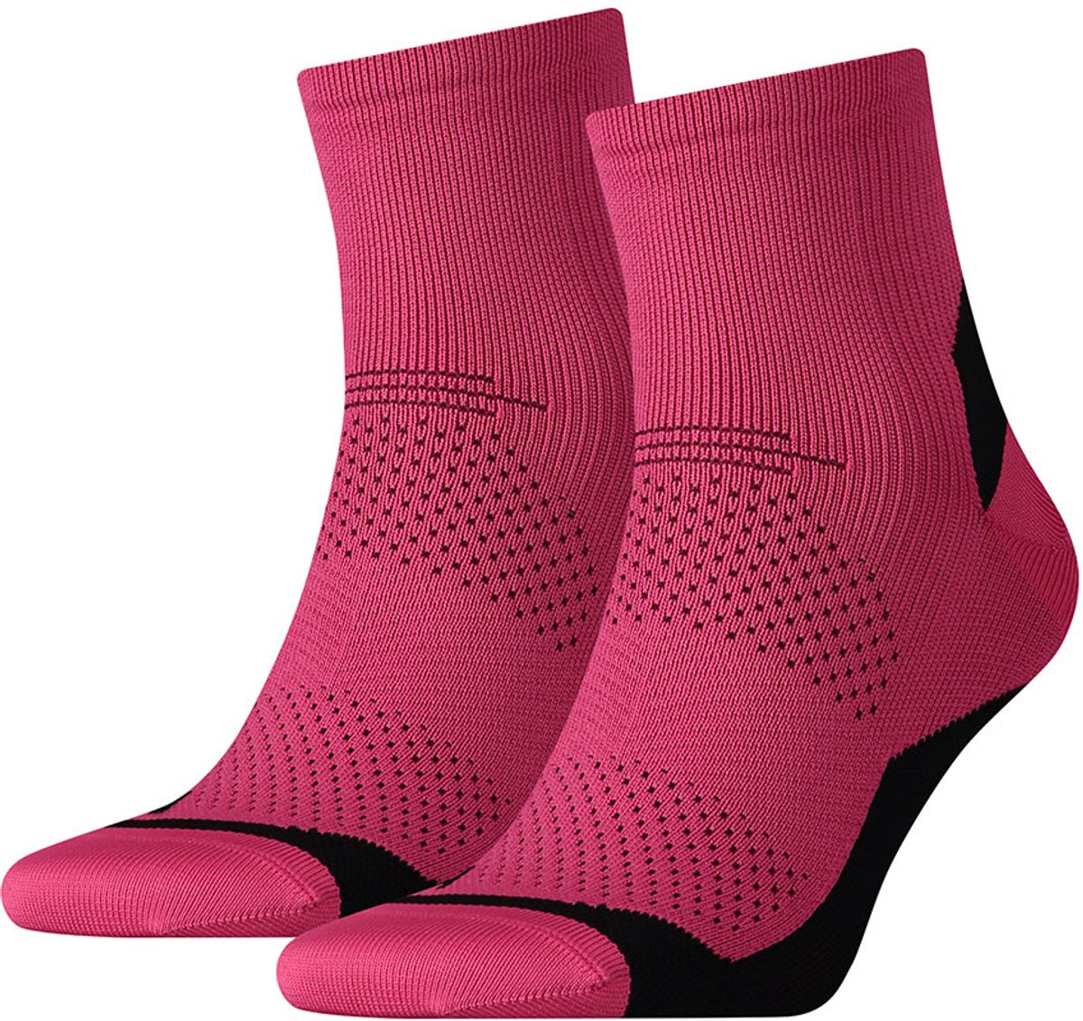 Puma 4-Pack Halfhoge Quartersokken Verkoelend Laag Heren Dames – 171011001 Roze