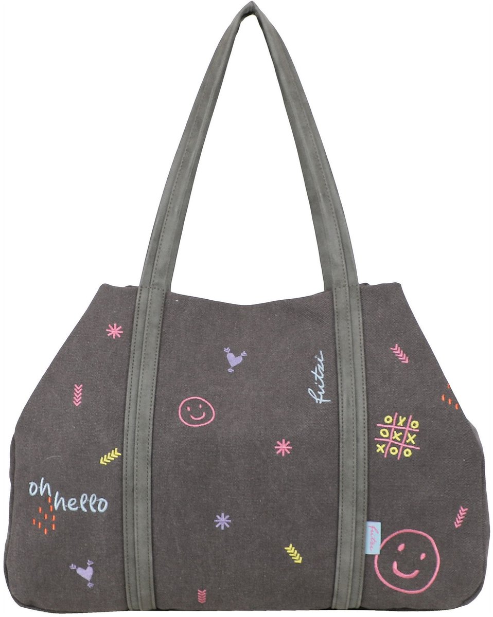 Fritzi aus Preußen shopper schoudertas Simply Shopper Limited Embro Fun Anthra donkergrijs