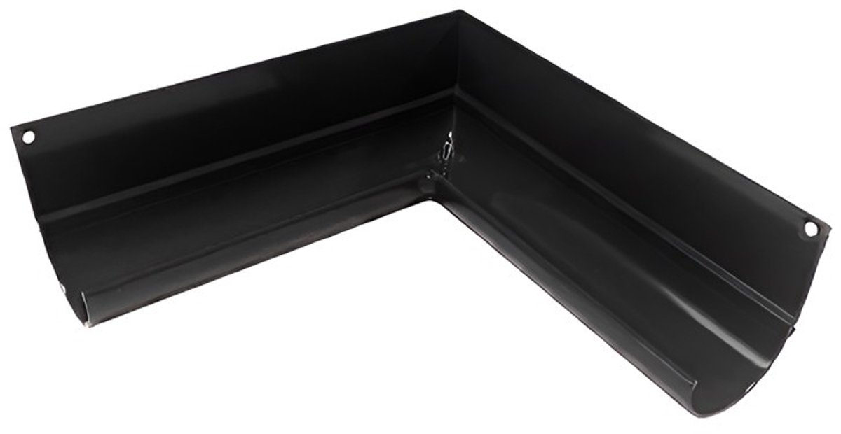 Renoplast® R50 aluminium goothoek | Binnenhoek 90° Zwart | Dakgoten Regengoot Dakafvoer Randprofielen van plaatstaal | Tuinhuisje Carport Terras Balkon plug-in kanaal | goot voor dak