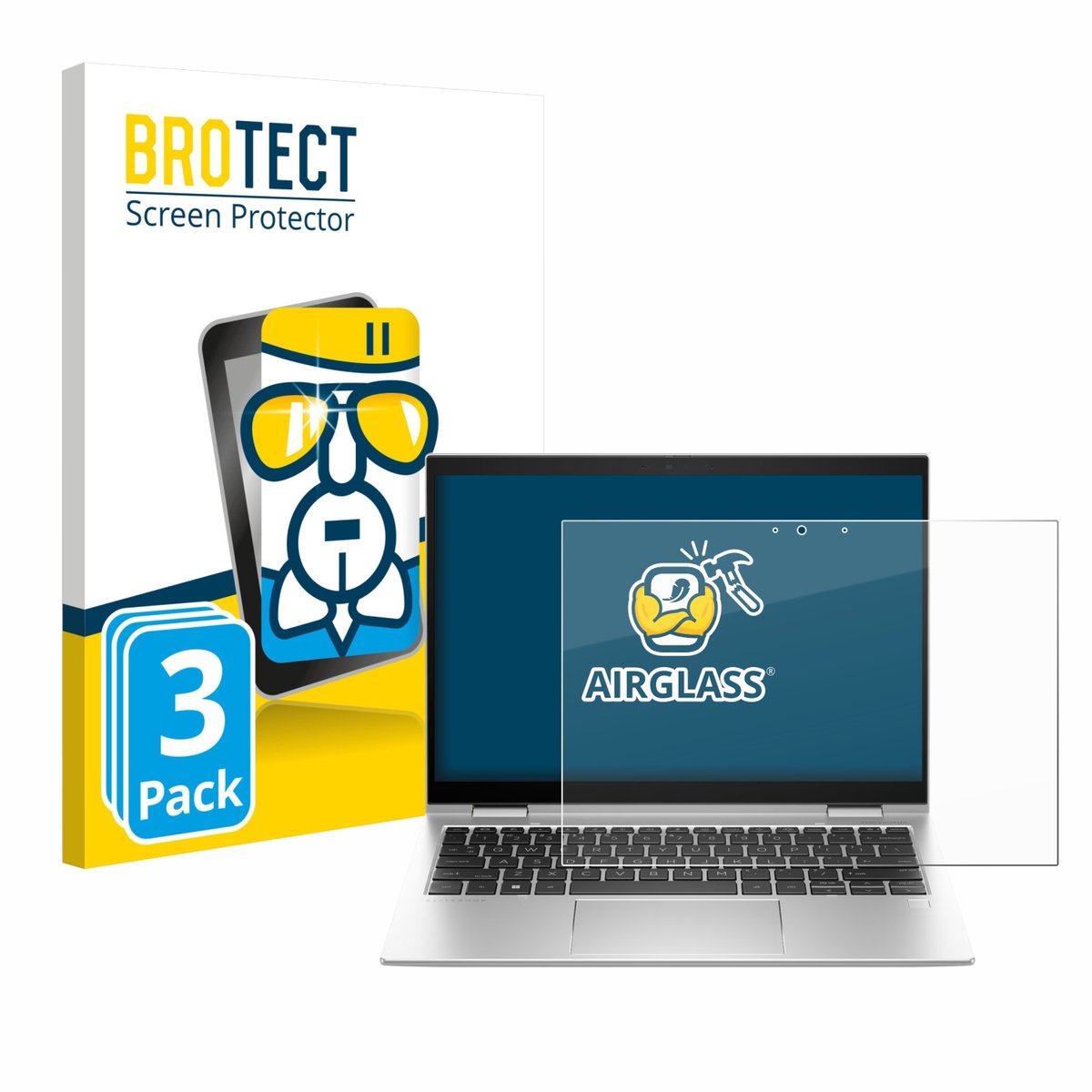 Screenprotector 3 Stuks voor HP Elite x360 830 G10 2-in-1 Beschermglas transparant