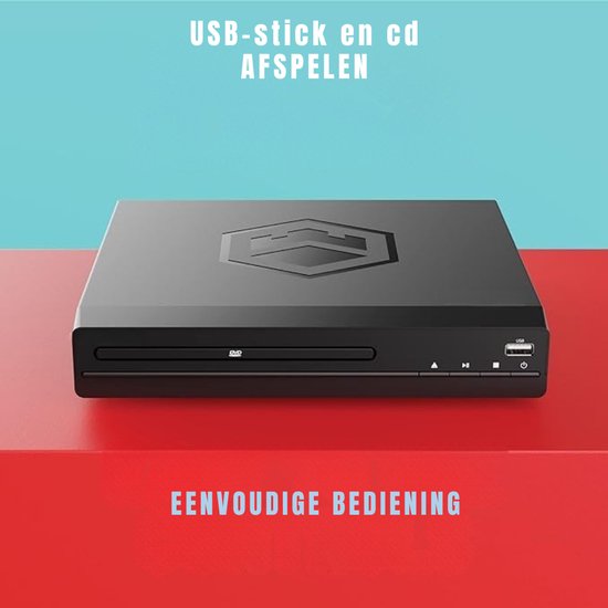 Nexvo® DVD Speler met HDMI - DVD Speler - Mini DVD Speler - 1080P Full HD - met Toebehoren - Zwart -‎ 23cm x 20cm x 5cm — afbeelding 5
