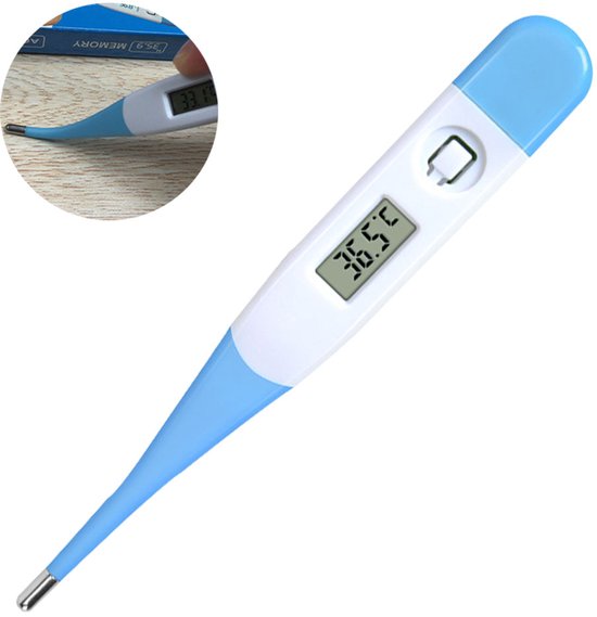 Oneay Digitale okselthermometer, Celsius en Fahrenheit (twee weergaven), zachte punt, orale lichaamstemperatuuruitgang, thermometer voor volwassenen en kinderen — afbeelding 5