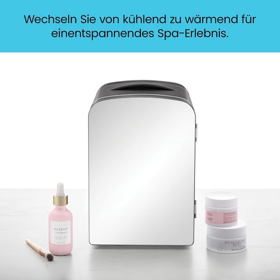 Draagbare Spiegelfrigo voor Schoonheidsproducten - 4 Liter Koel- en Warmtefunctie, Perfect voor Make-up en Huidverzorging — afbeelding 5
