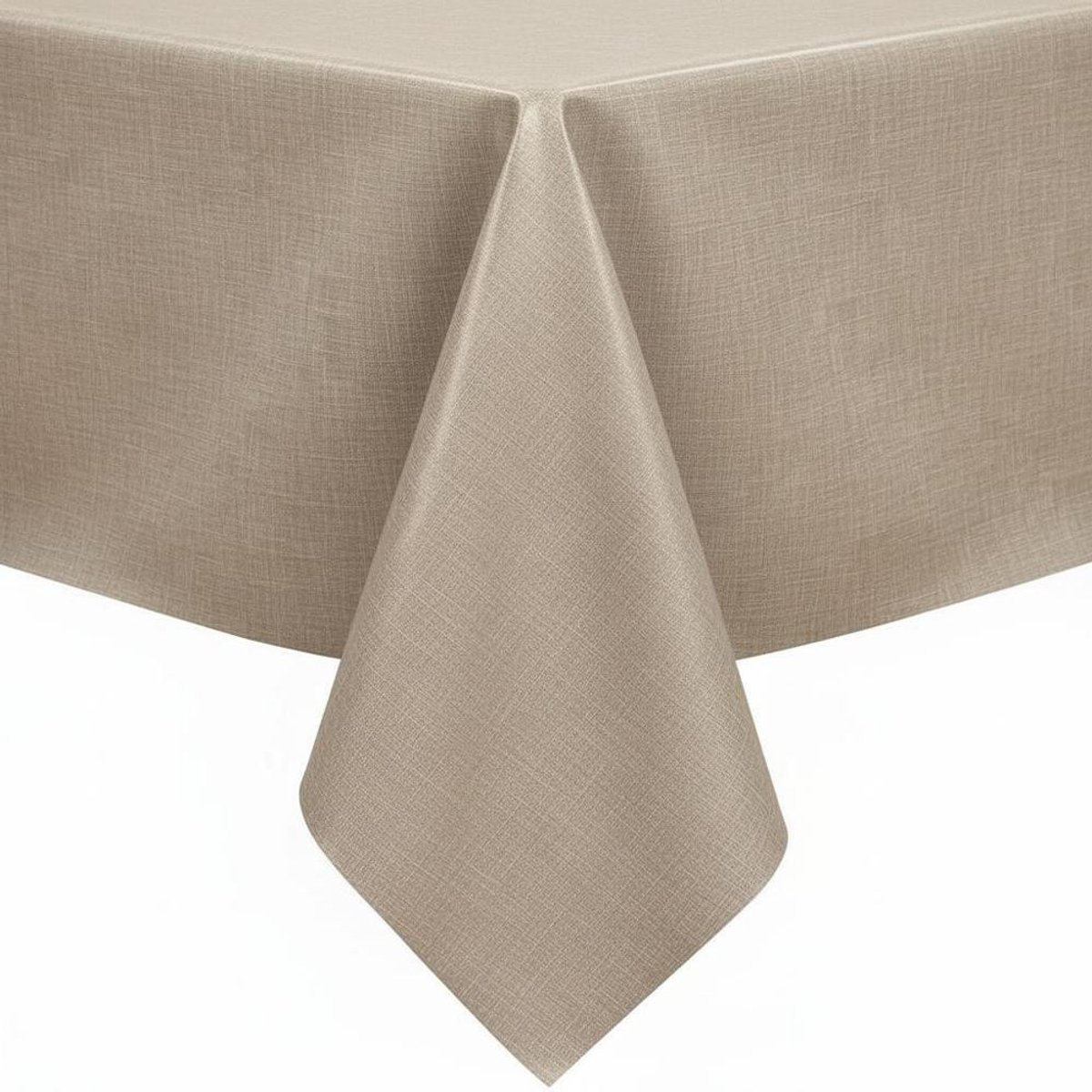 Protecttable - Tafelzeil Linnenlook Taupe 140x250cm - Tafelkleed Afwasbaar - Kunststof