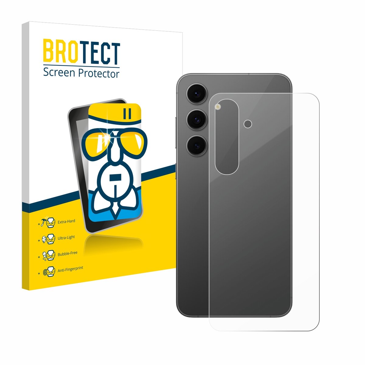 Screenprotector voor Samsung Galaxy S24 FE (Achterkant) Beschermglas transparant