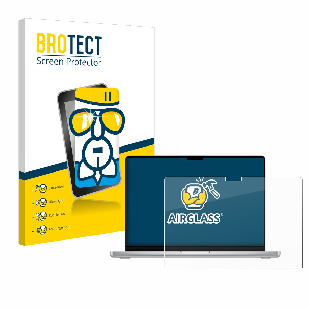 Screenprotector voor Apple MacBook Pro 14" 2024 / 2025 / 2026 Beschermglas transparant