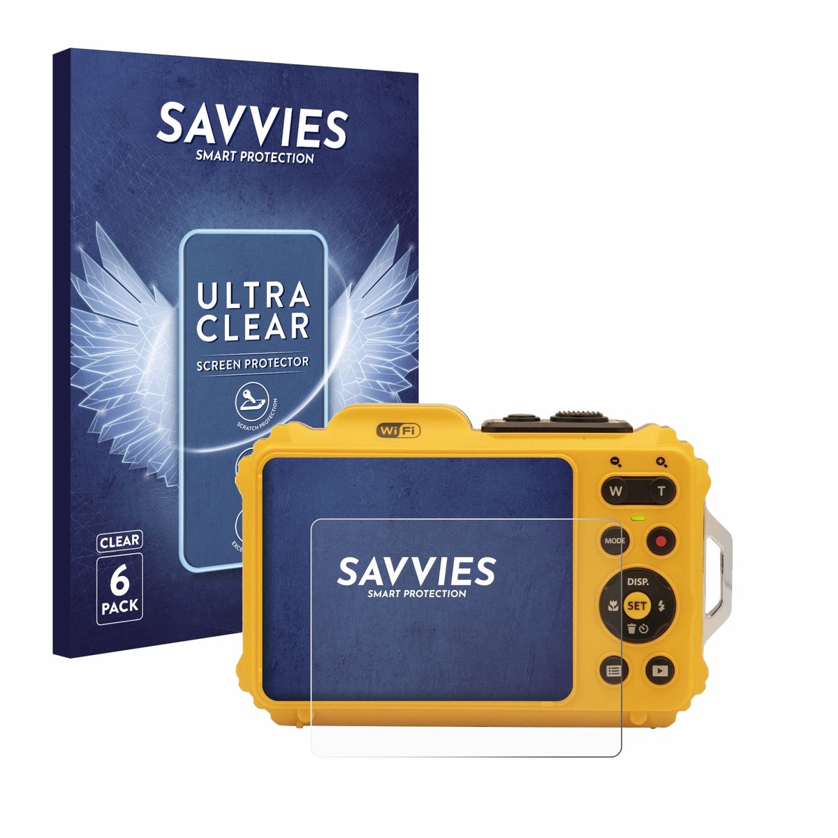 Savvies - Screenprotector voor Kodak Pixpro WPZ2 - Folie Beschermfolie transparant 6 Stuks