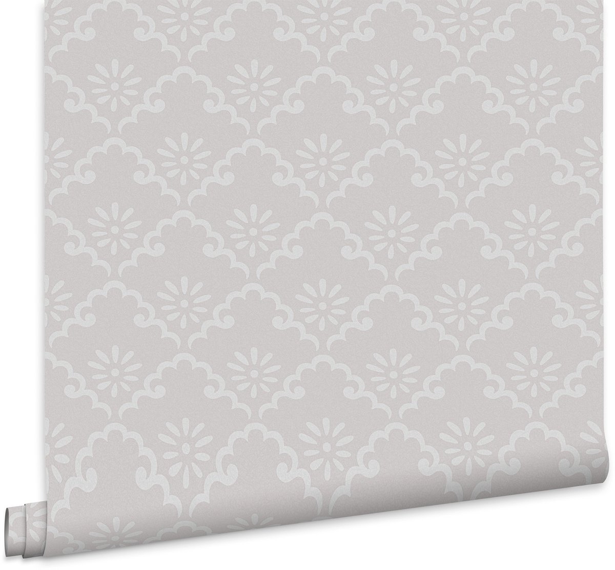 Laura Ashley Coralie Behang - Bloemen - 10mx52cm - Grijs