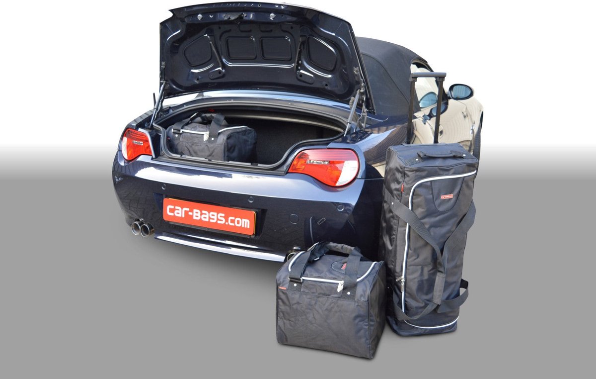 Reistassenset BMW Z4 (E85 - E86) 2002-2009 (Zowel met de cabriokap open als dicht passen alle tassen in de kofferruimte)