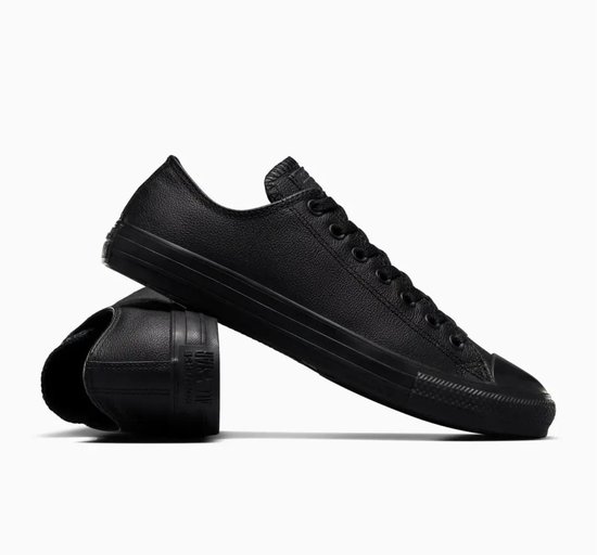 Converse - Chuck Taylor All Star Leather High - Sneaker Dressed Low - Homme - Taille 44 - Zwart; Noir - Noir Monochrome