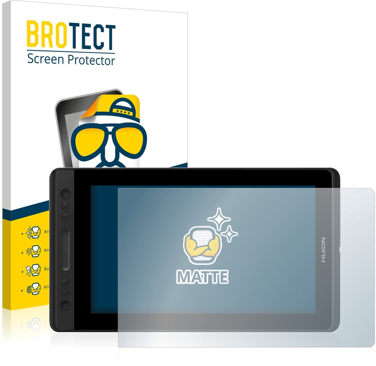 BROTECT - Screenprotector voor Huion Kamvas Pro 13 - Folie Beschermfolie matte