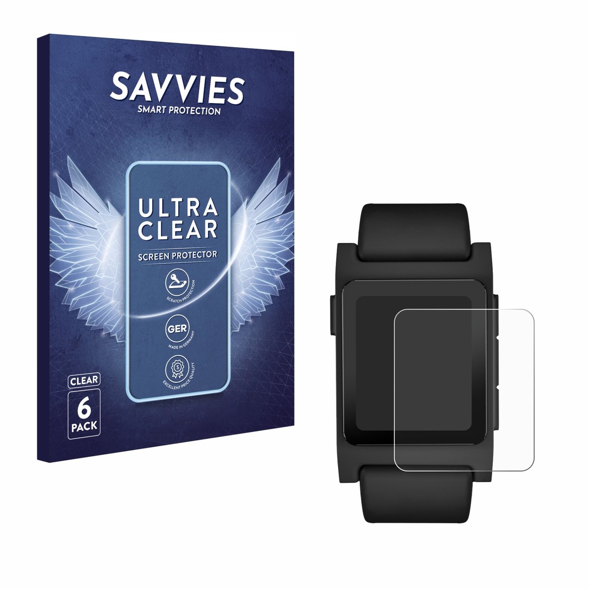 Savvies - Screenprotector voor Pebble 2 Duo 2025 - Folie Beschermfolie transparant 6 Stuks