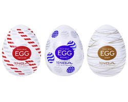 Tenga Variety Pack No. 2 - 3 Egg Masturbators - 3 Structuren - 3 Sensaties
