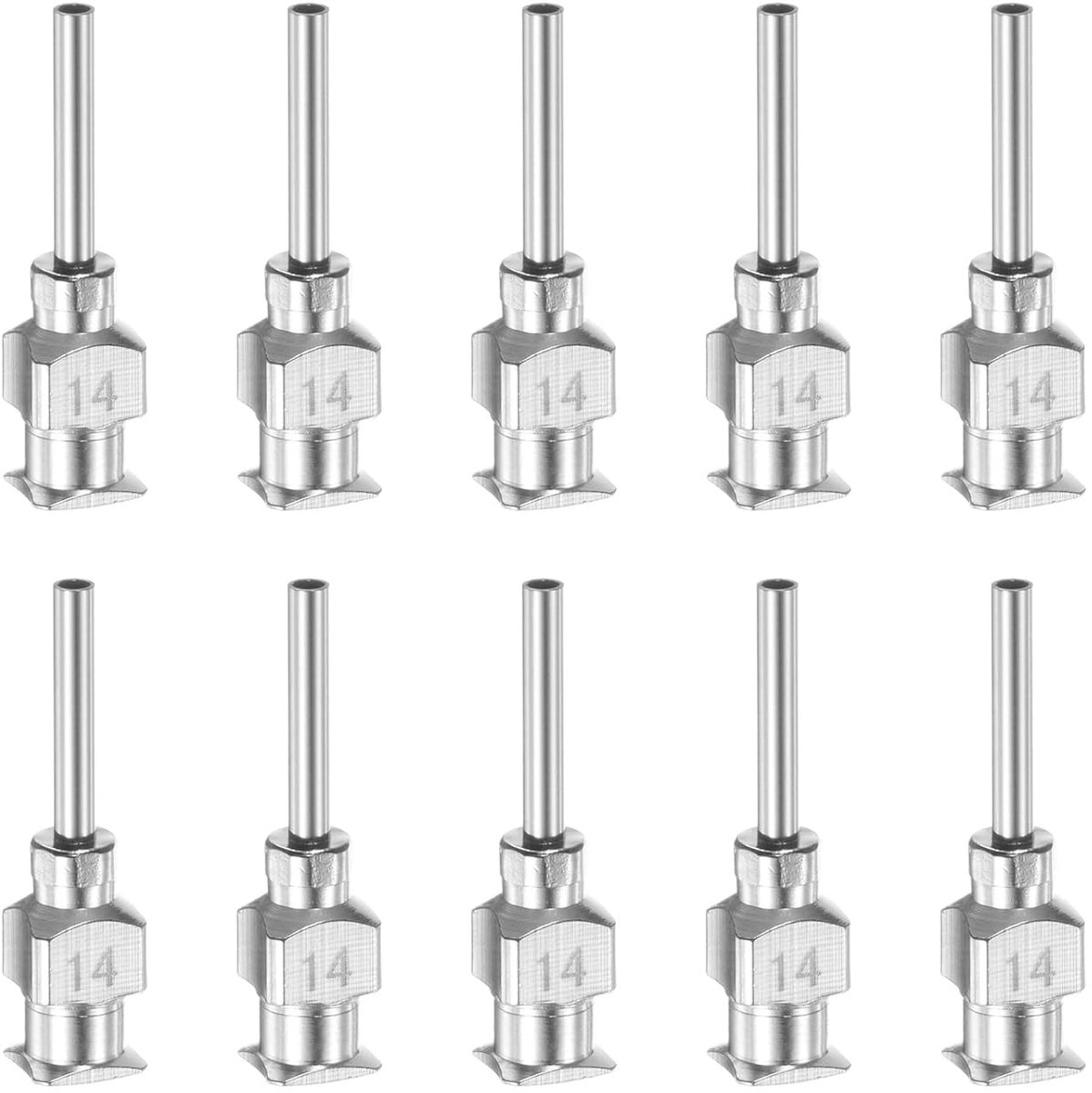 10 stuks 16G roestvrij stalen doseernaalden, 1/2 inch kleefnaald, stompe punten
