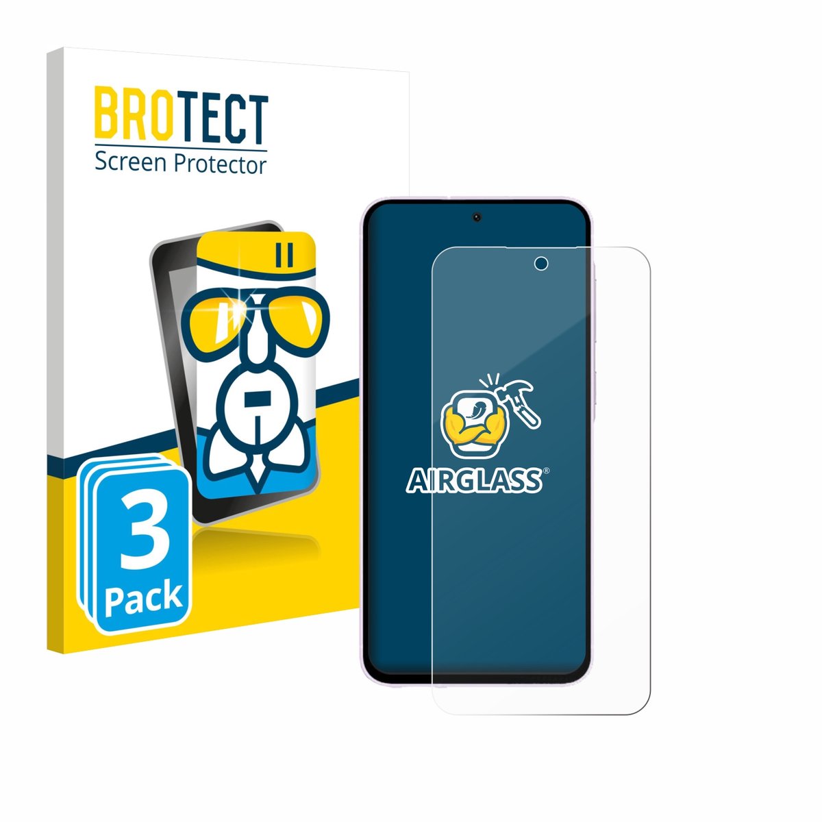 Screenprotector 3 Stuks voor Samsung Galaxy A56 5G Beschermglas transparant