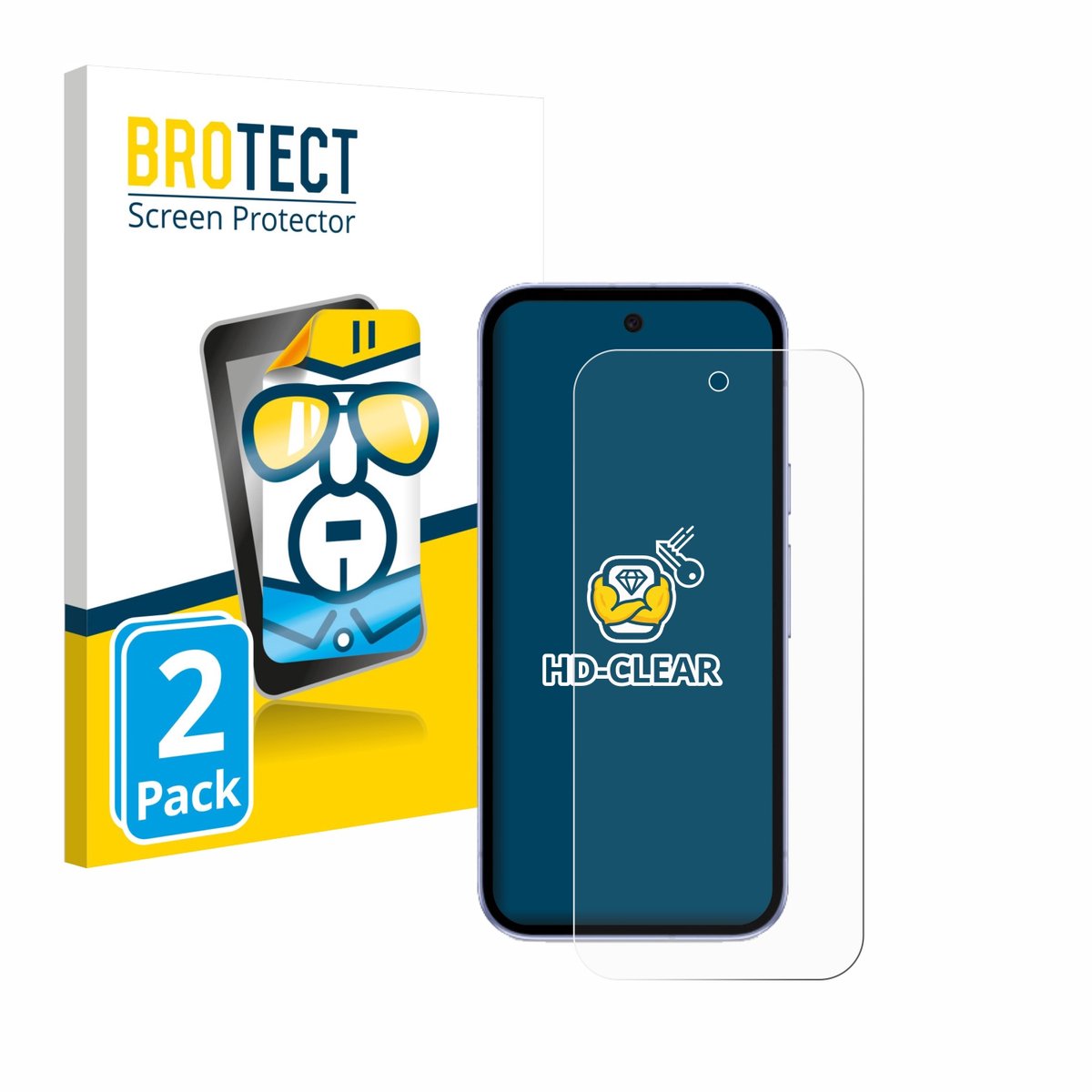 BROTECT - Screenprotector voor Google Pixel 9a - Folie Beschermfolie transparant 2 Stuks