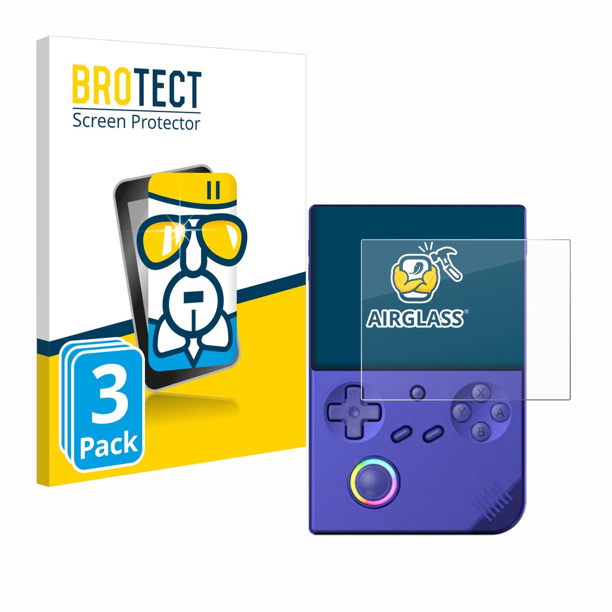 Screenprotector 3 Stuks voor Anbernic RG40XXV Beschermglas transparant