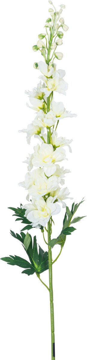 Easyplants | Kunstbloem Delphinium 79 cm wit | Zijde | Nepbloemen | wit | Onderhoudsvrij | Kant-en-klaar