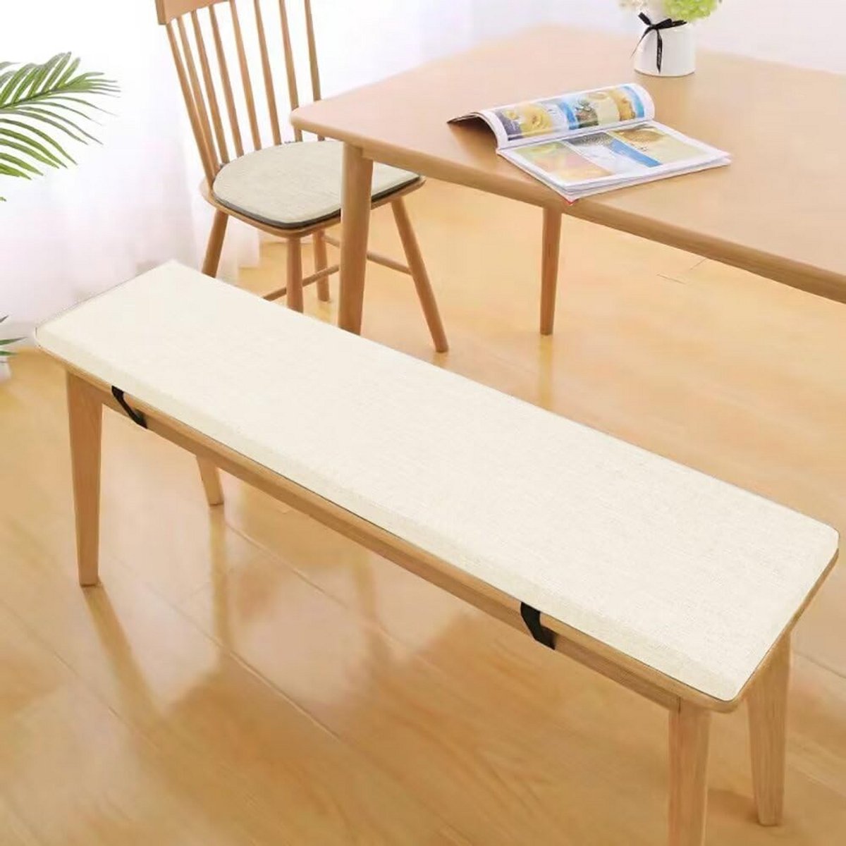 Comfortabel Zitkussen 80x40 cm Dik 3 cm - Wasbaar Zitoplegger voor Binnen en Buiten Stoel of Bank