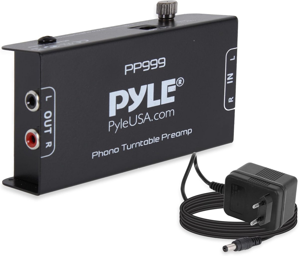 Mini Phono Voorversterker voor Platenspeler - RIAA Versterker met RCA In/Uit
