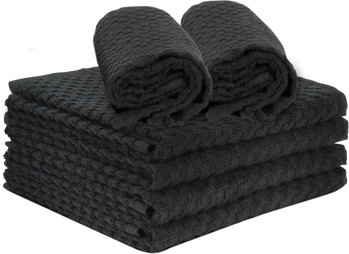 Keukendoeken Set van 6 - 100% Katoen Dobby Weave - Zacht en Absorberend