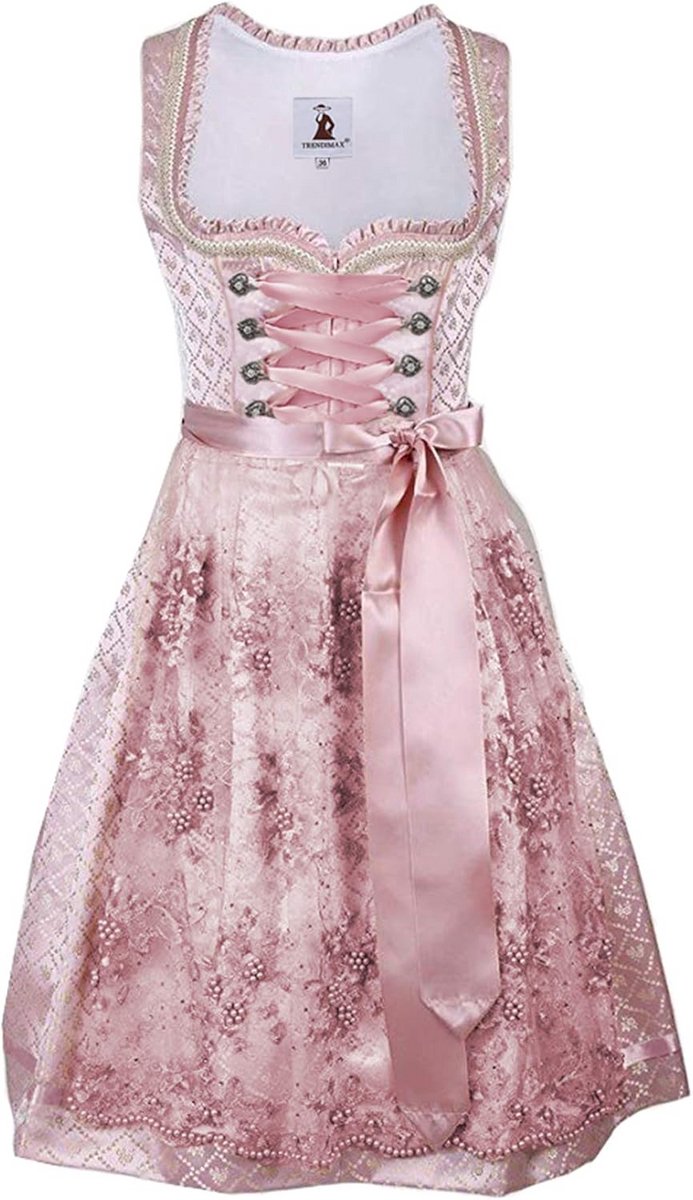 Midi Dirndljurk voor Dames Oktoberfest Klederdracht Jurk