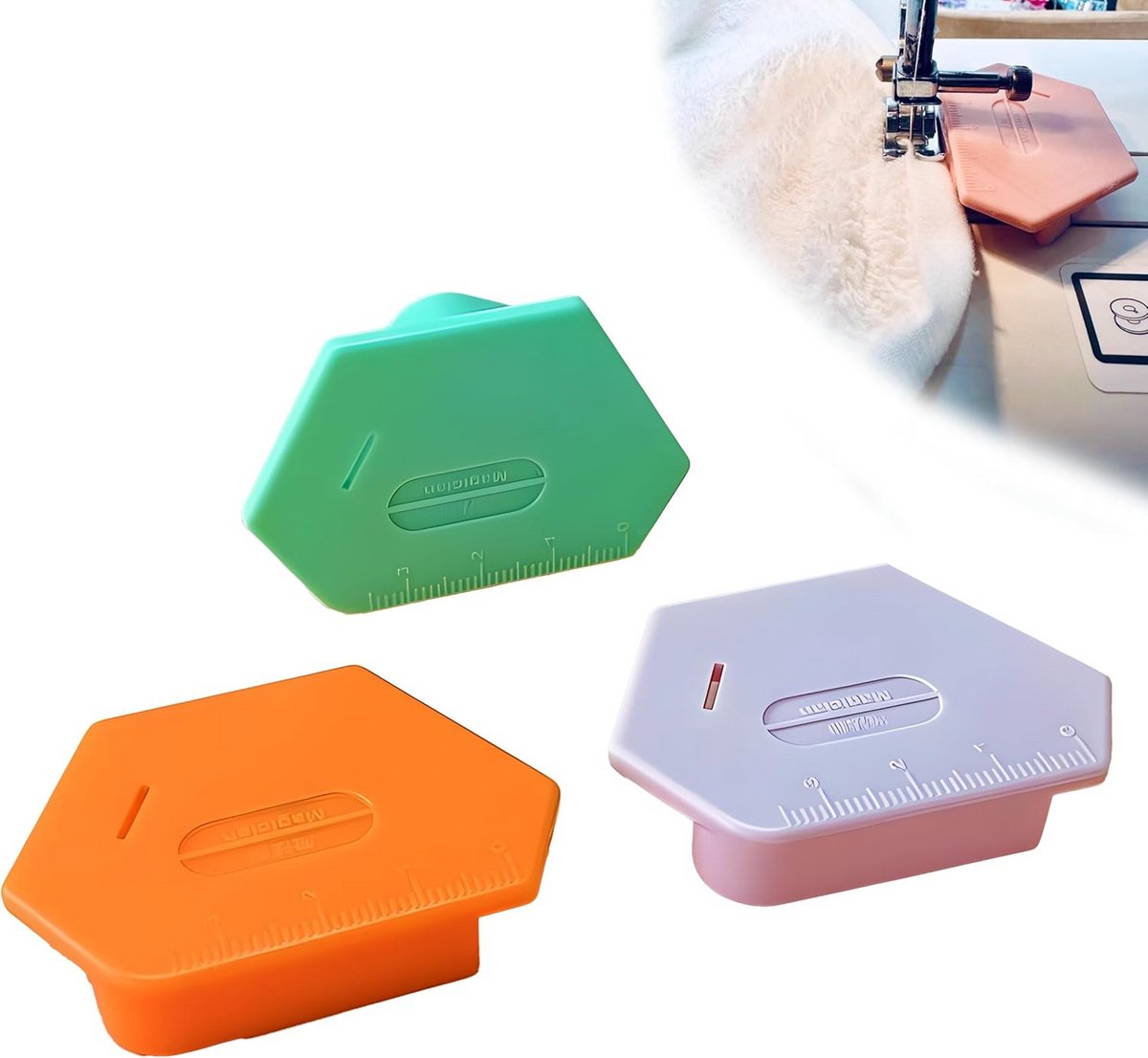 3 Magnetische Naadgeleiders voor Naaimachines met Schaalverdeling