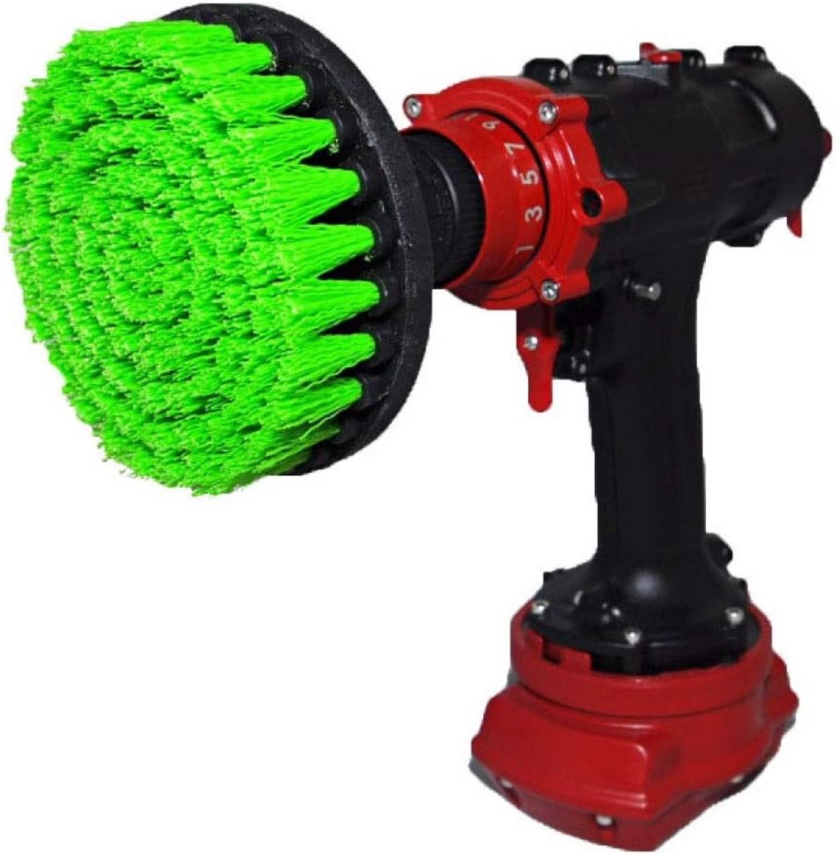 Boormachineborstel Middelhard Groen 13 cm - Krasvrije Reinigingsborstel voor Keuken, Oven en Pannen