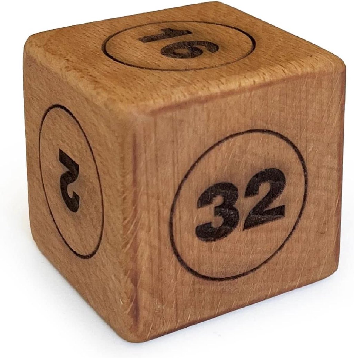 Houten Kubus - Dobbelsteen - Spelletjes - Handgemaakt Laser Gravure - 45mm - Natuurlijk Hout