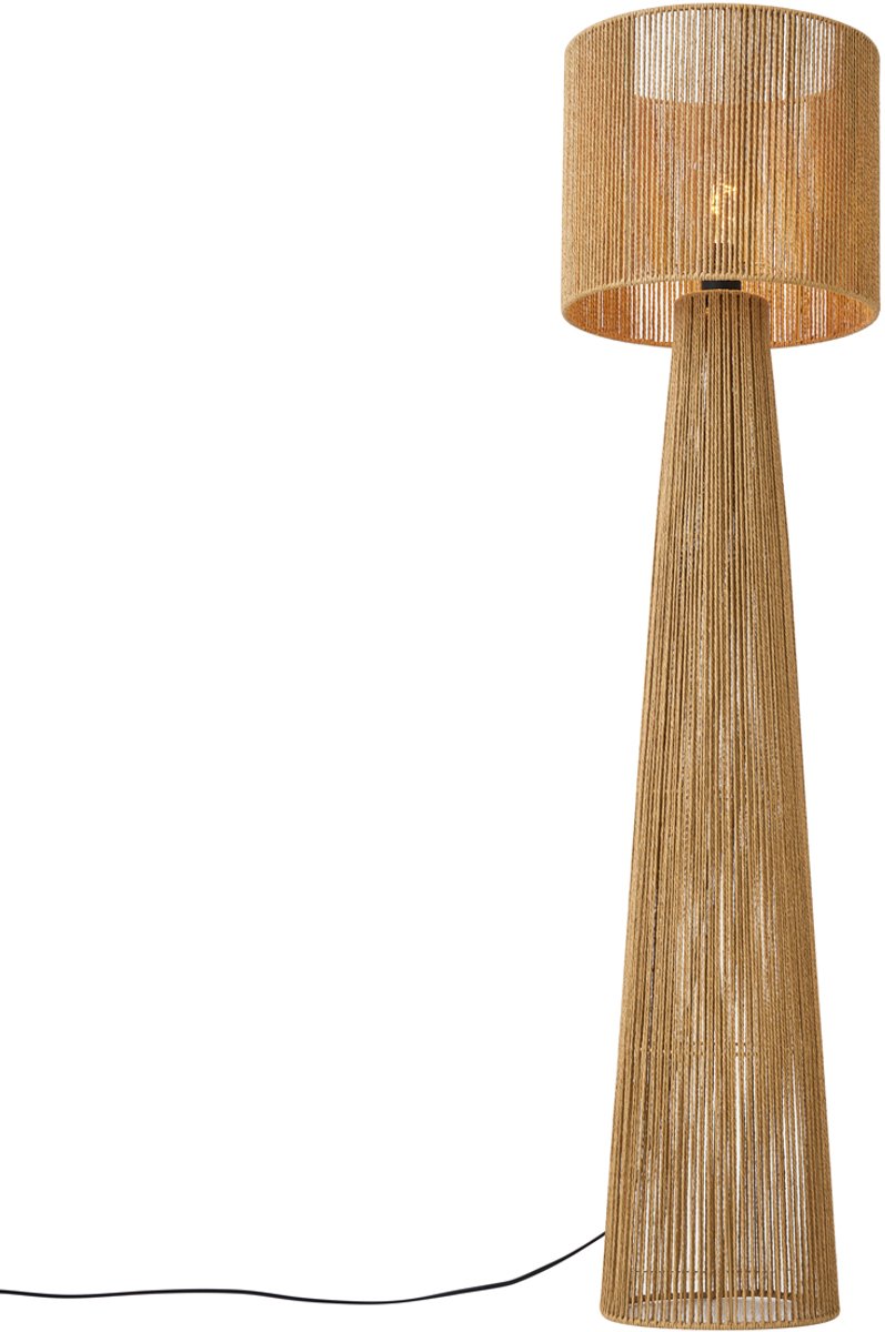 QAZQA dart - Japandi Vloerlamp | Staande Lamp - 1 lichts - H 145 cm - Naturel - Woonkamer