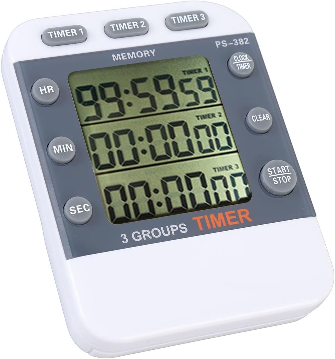 Kookwekker 3 Kanalen - Digitale Timer - Keuken Laboratorium - Drievoudig Aftellen - 11x8x4 cm