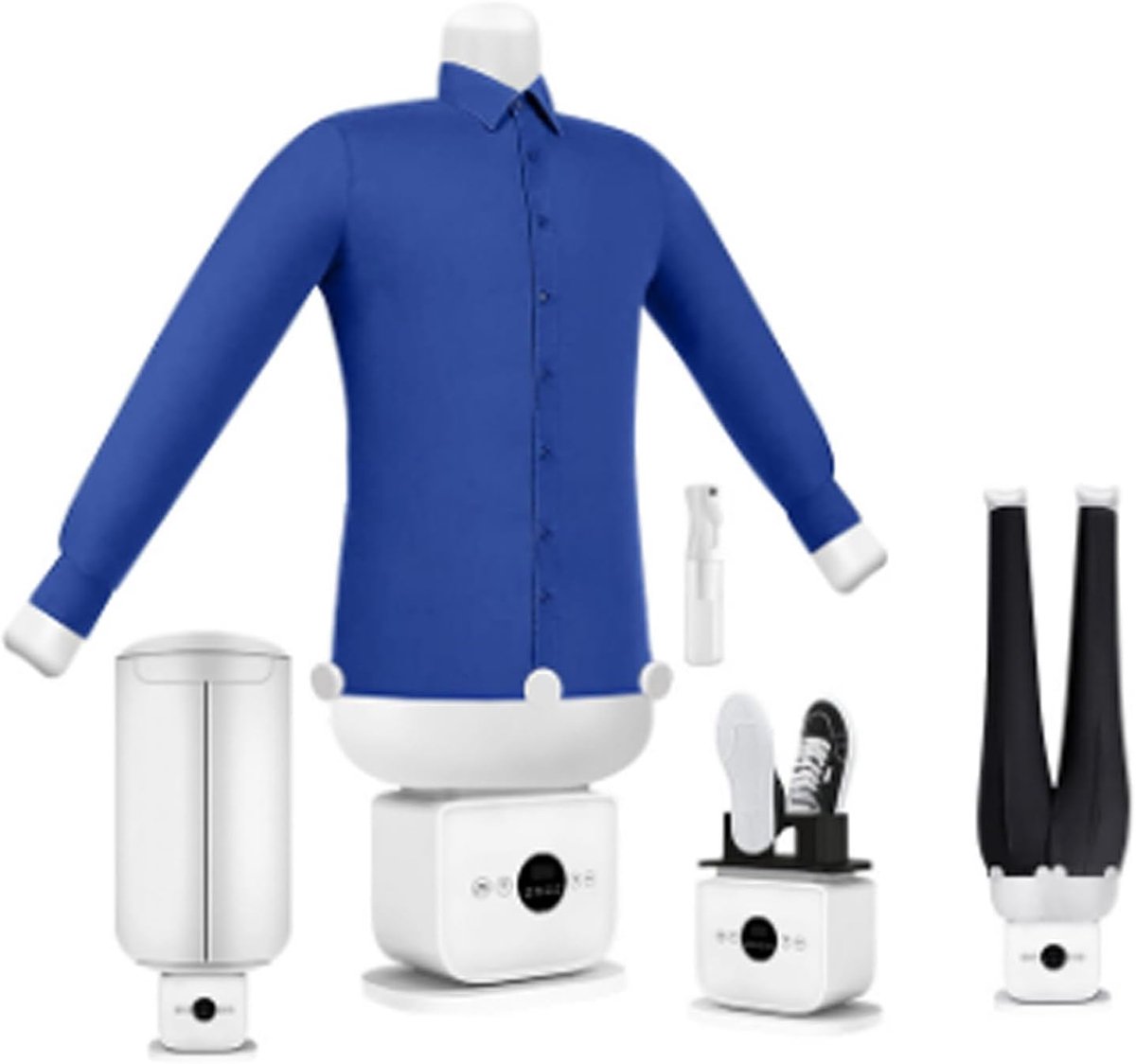 Strijksysteem - Kledingstomer - Efficiënte kledingverzorging - Automatisch drogen en verfrissen - Compact ontwerp - Wit