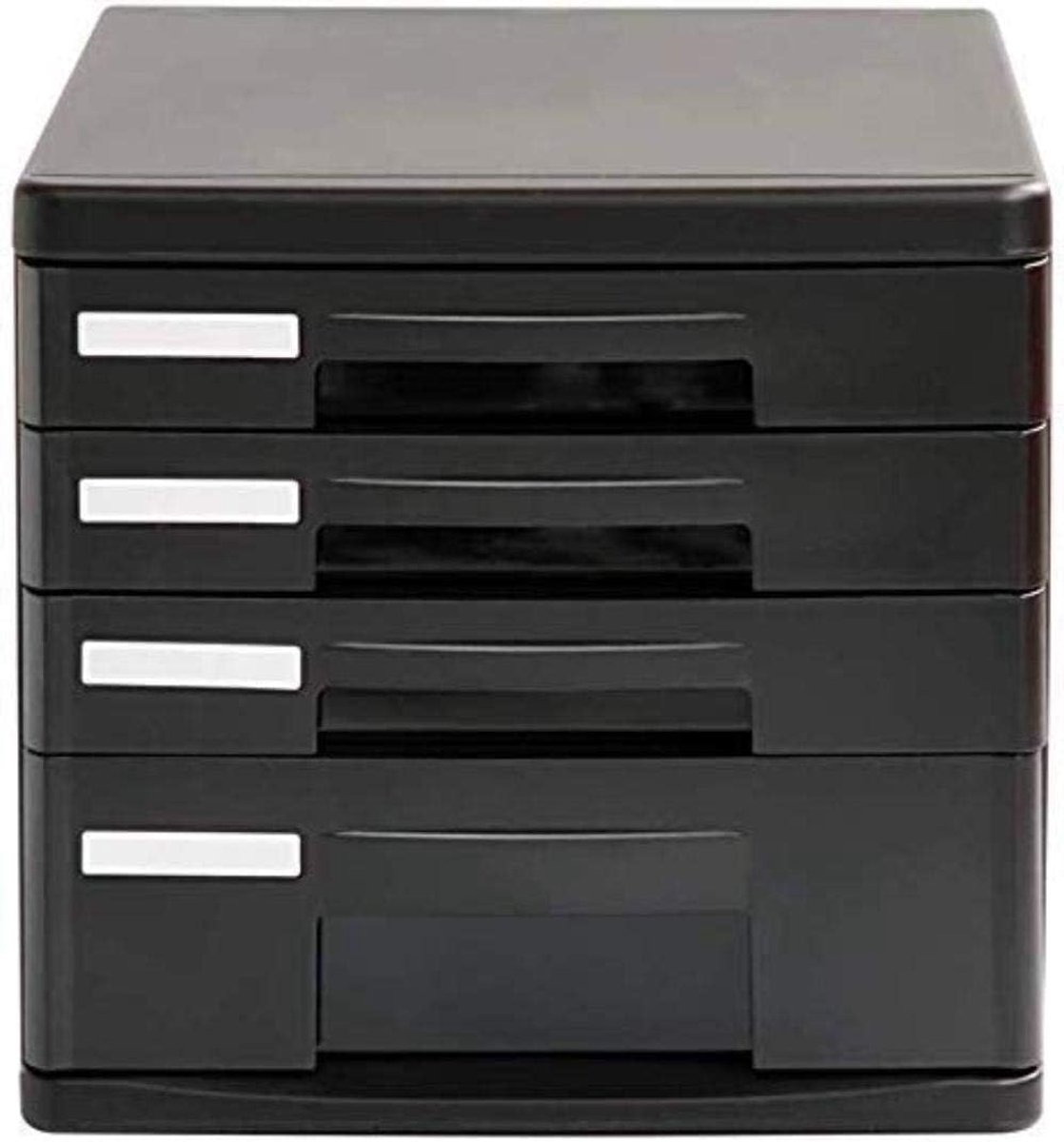 Bureau Opbergkast - Lade Organizer - Thuis Kantoor - Afsluitbare Lade - 26x34x25 cm - Zwart