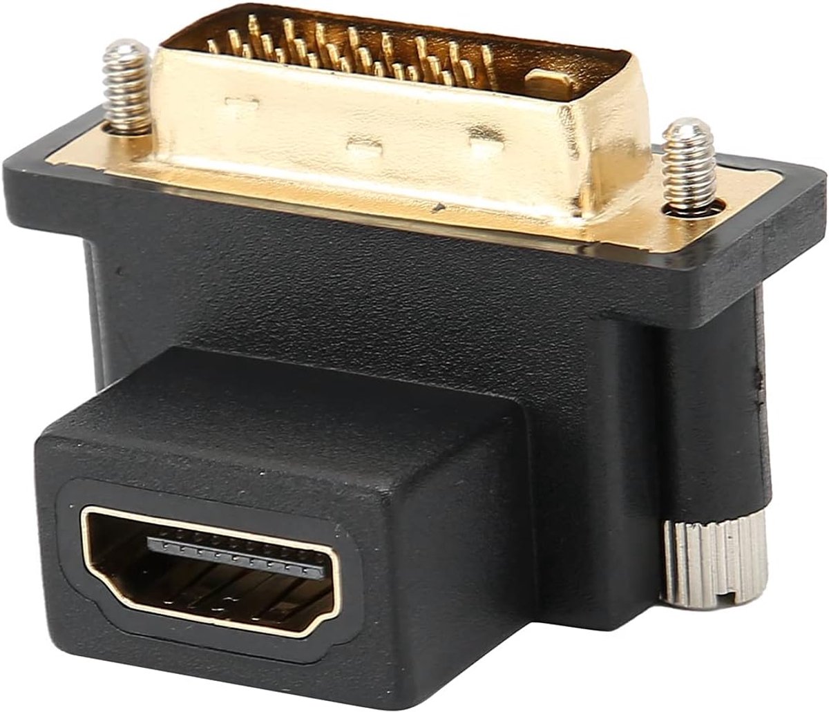 DVI naar HDMI Adapter - Converter Kabel - Beeld Verbinding - 90 Graden Gebogen - 13x8x3 cm