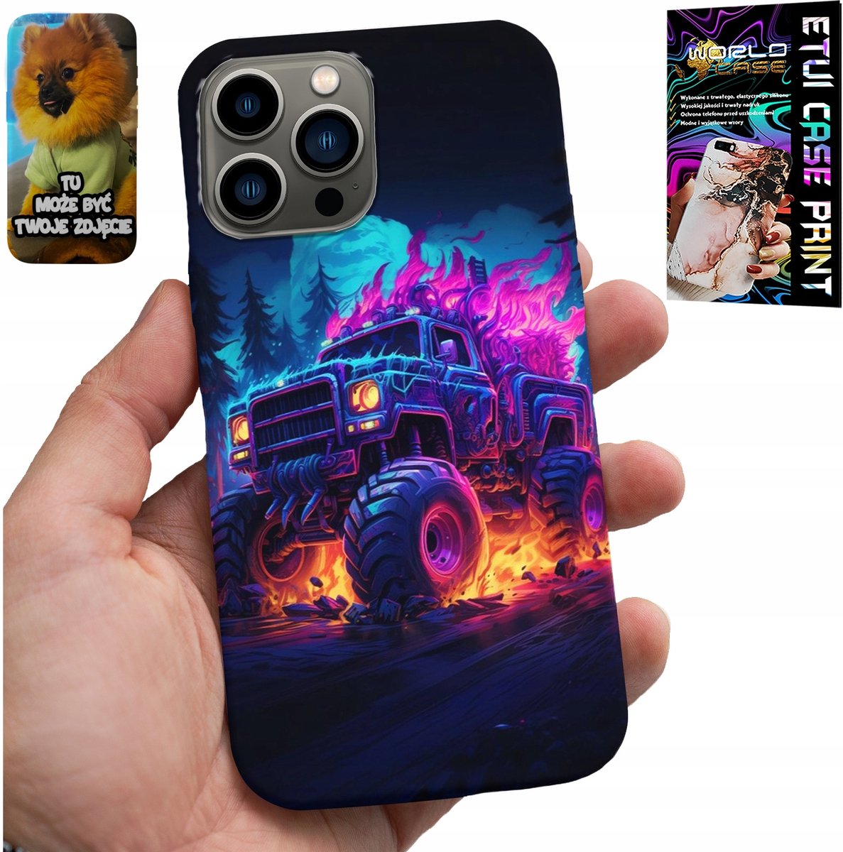 HOESJE VOOR IPHONE 13 PRO - MONSTERTRUCK MEGA TRUCK PATRONEN