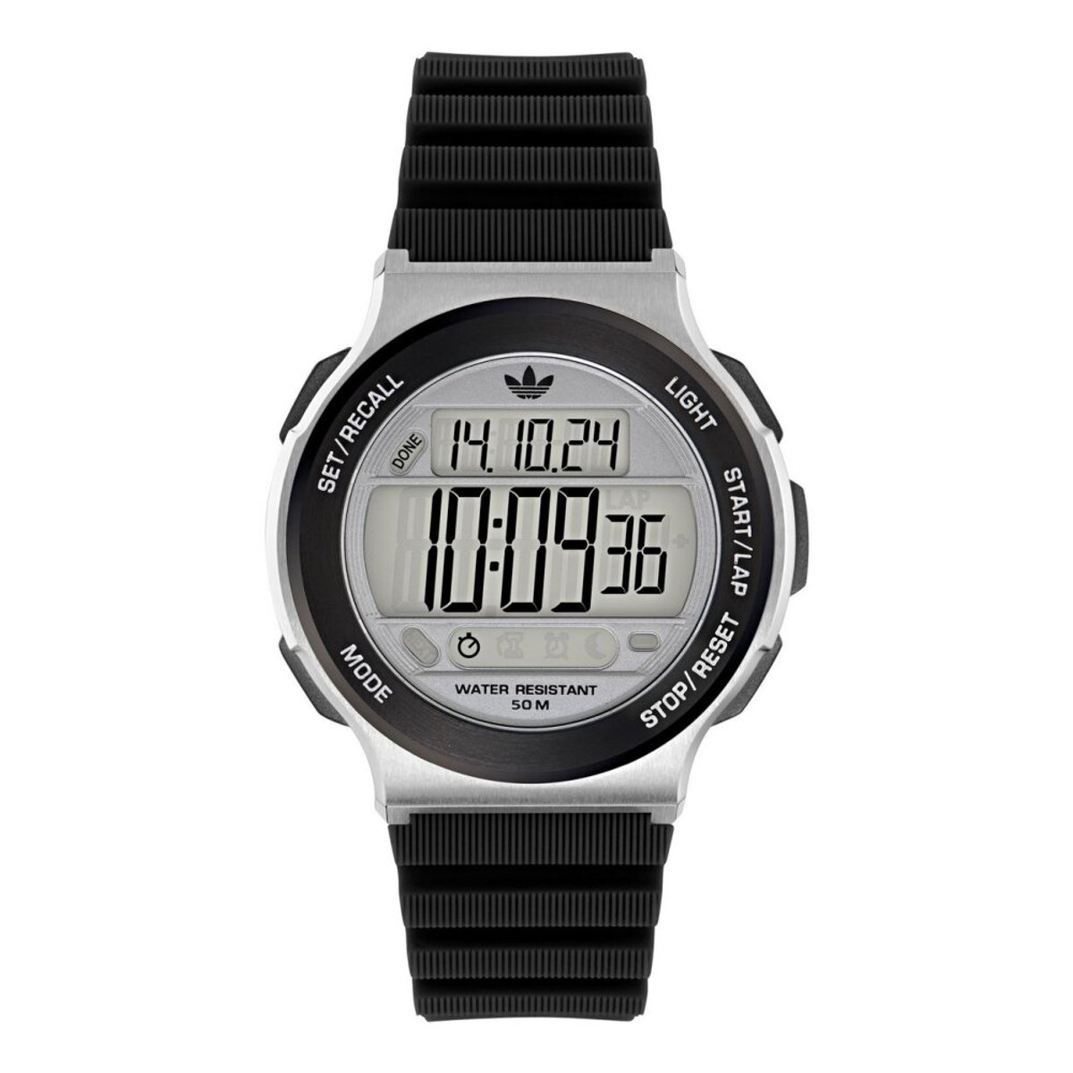 Adidas Originals Expression Three Digital AOFH25507 Horloge - Siliconen - Zwart - Ø 44 mm
