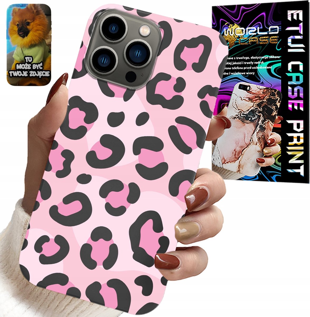iPhone 13 Pro hoesje - Roze luipaard/panter, vrouwelijk patroon
