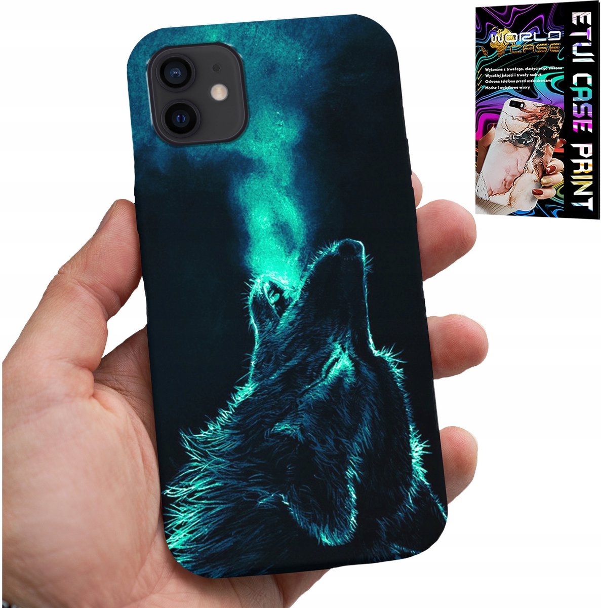 HOESJE VOOR IPHONE 13 MINI - WOLF WOLVES RUPPELS SUPER PATRONEN