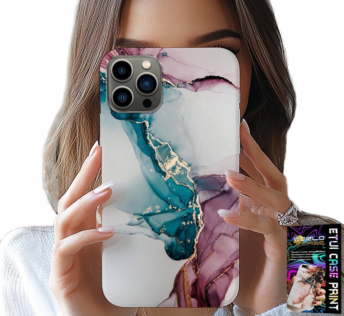 HOESJE VOOR IPHONE 12 PRO MAX - ELEGANT MARMERMODIEUS VROUWELIJK HOESJE