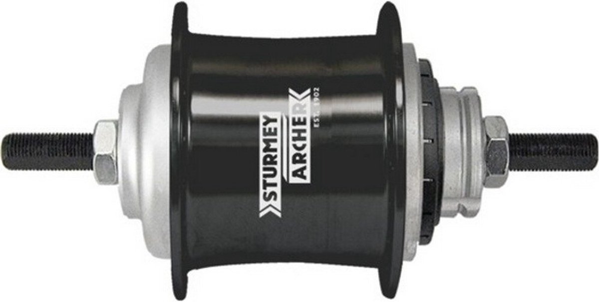 3-speed Sturmey Archer S-RF3 vrijloopnaaf - 36-gaats - Zwart