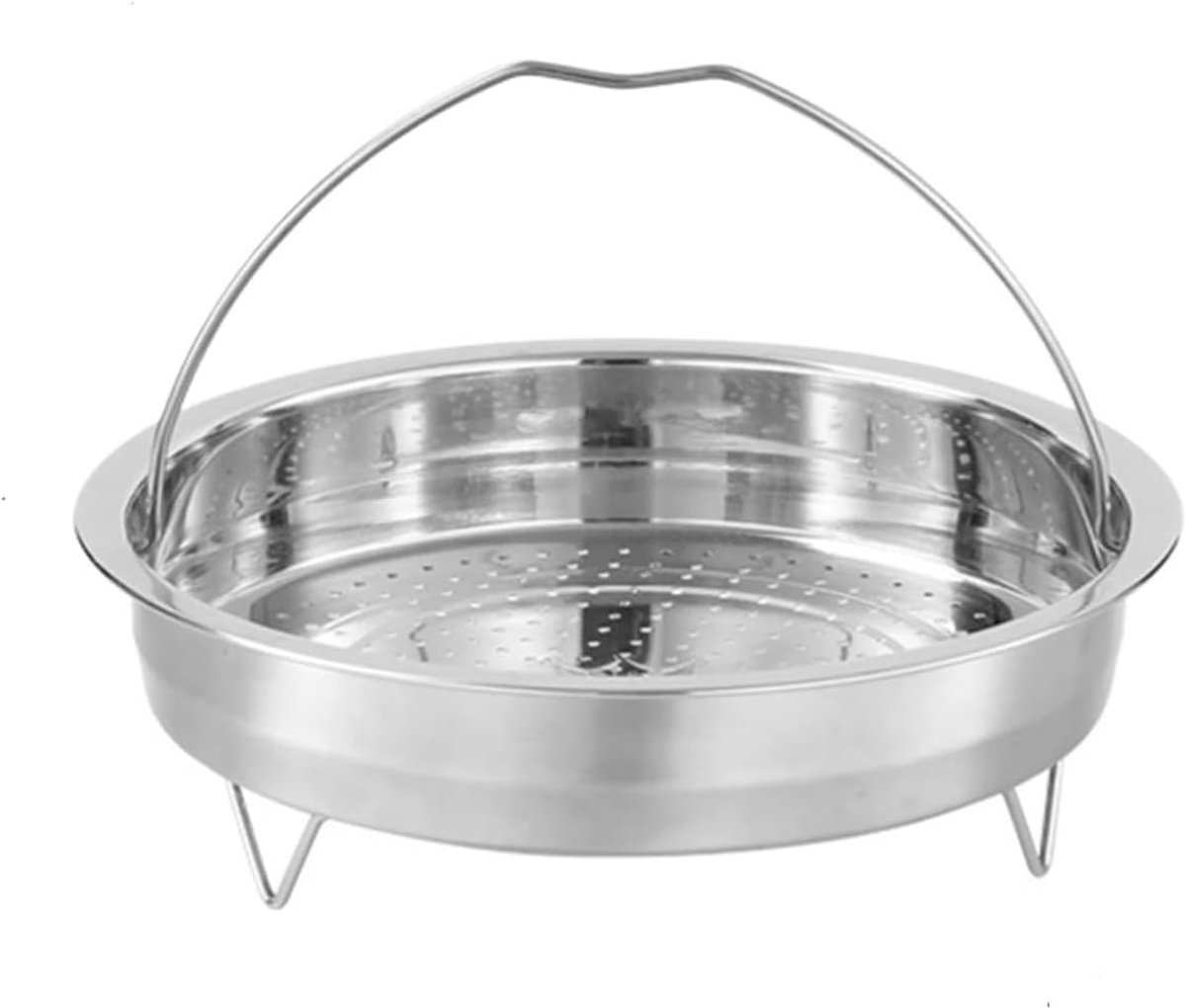 Stoommand RVS - Keuken Accessoire - Gezond Koken - Met Handvat - 22 cm Diameter - Zilverkleurig